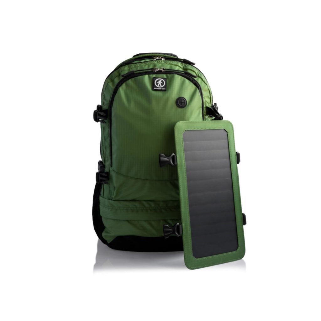Outdoor Mountaineer solar powered Backpack will get the job done 