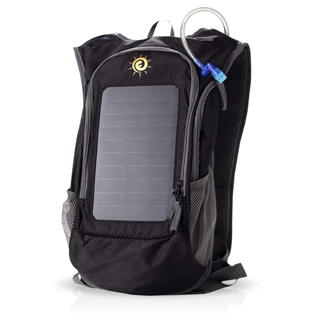 Charging devices with a solar backpack is awesome way to travel